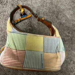Dooney & Bourke Striped Patchwork Hobo Bag